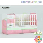 Кроватка-трансформер Maya,Бело-розовый